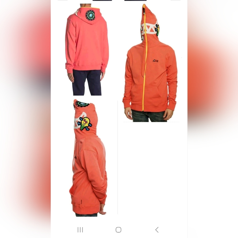 Ice Cream Blockhead Drawstring Full Zip Hoodie - image 2